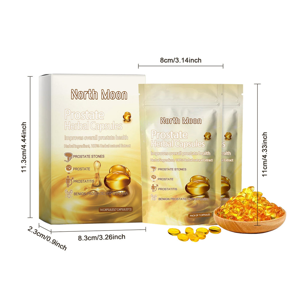 North Moon Men's Care Capsules Men's Gentle Herbal Care Vitality Boosting Body Care Capsules