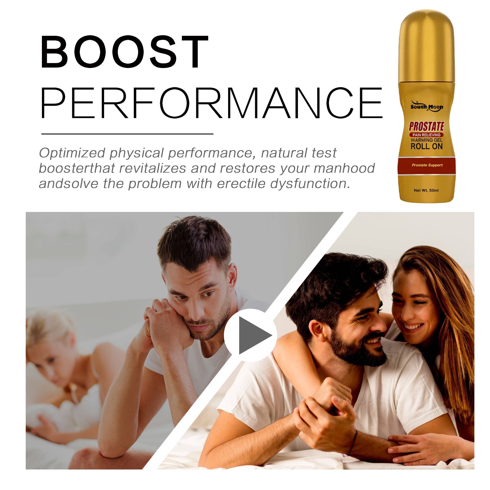 South Moon Men's Care Gel Roll-On Relieve Prostate Discomfort and Strengthen Body Massage Gel