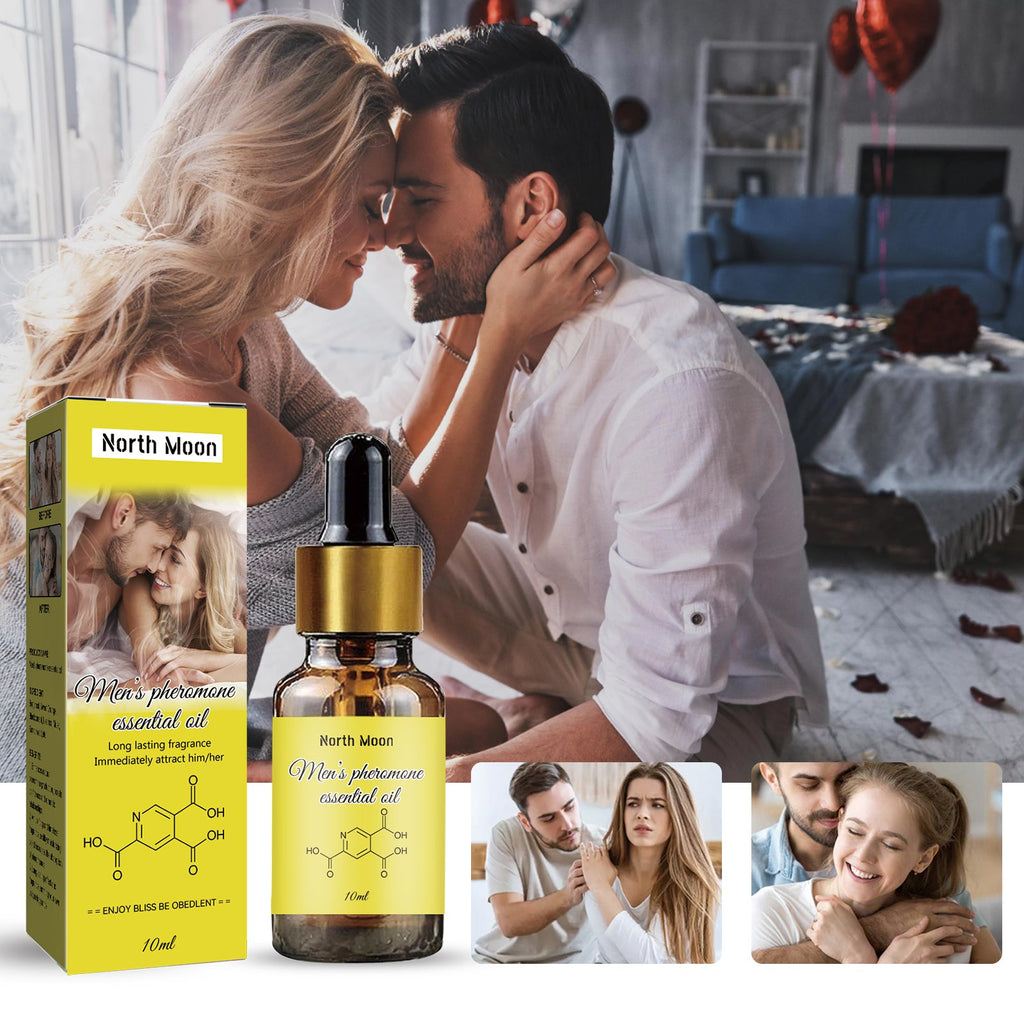 North Moon Pheromone Natural Body Essential Oil (Yellow) Natural Fresh Body Long-lasting Fragrance Men's and Women's Perfume Essential Oil