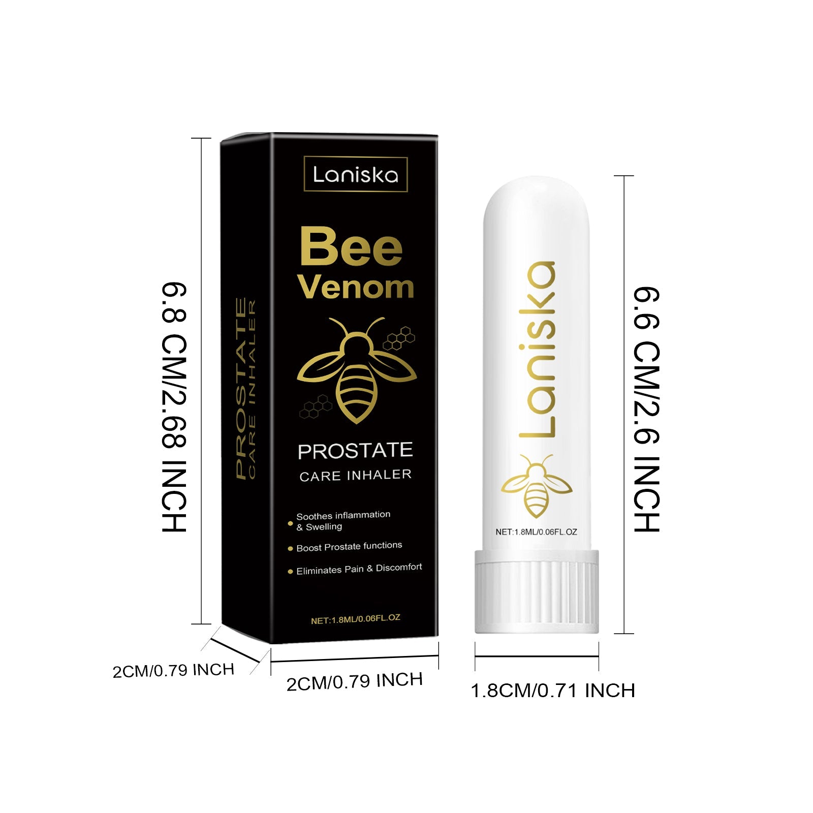 Laniska Bee Venom Men's Care Inhaler Relieve body discomfort, enhance male vitality, daily comfort