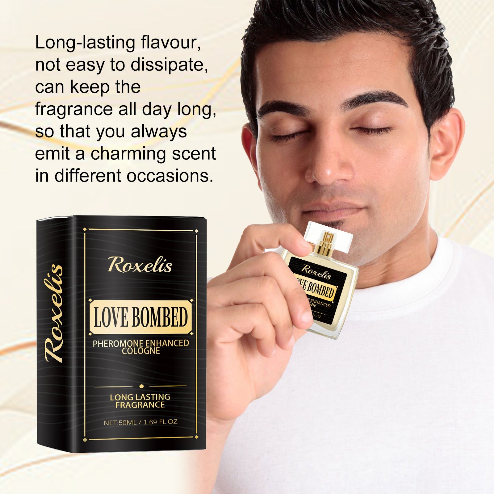 Roxelis Men's Perfume Portable, gentle, non-irritating, fresh light fragrance for couples' dates, charming atmosphere, long-lasting scent