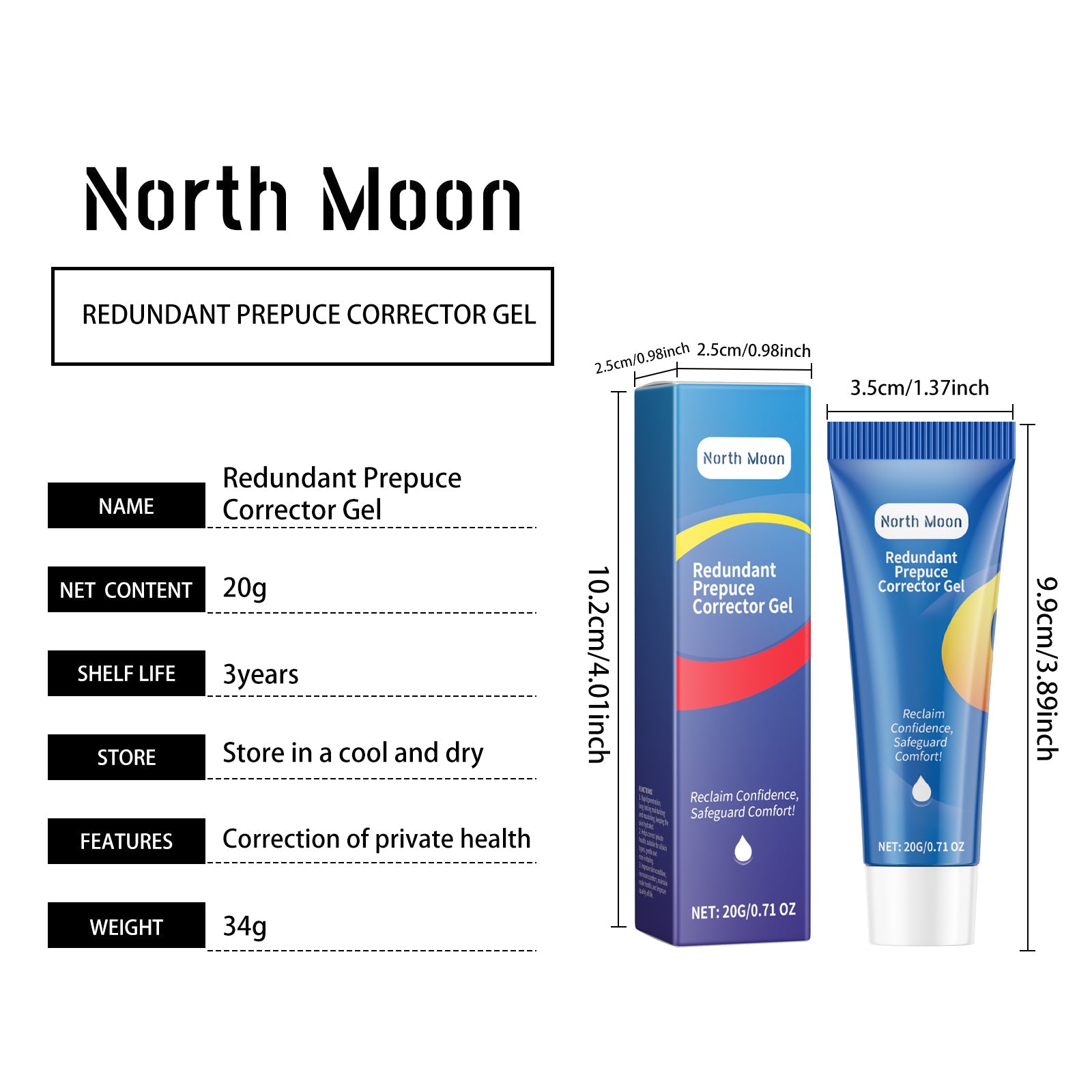 North Moon Men's Repair Gel Herbal ingredients gentle soothing repairing moisturizing care gel