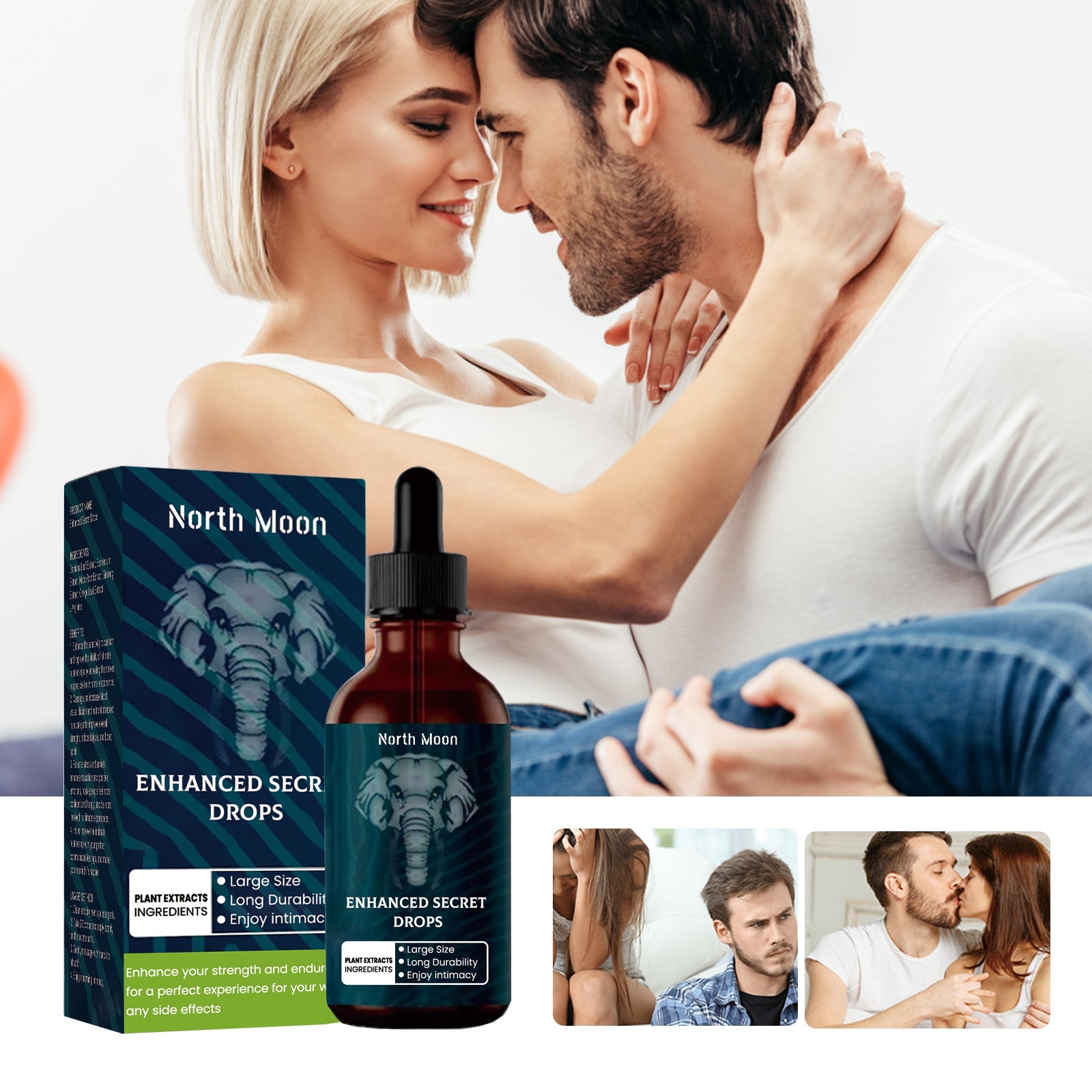 North Moon Men's Body Massage Essential Oil Men's Body Strengthening and Vitality Stimulating Body Care Essential Oil