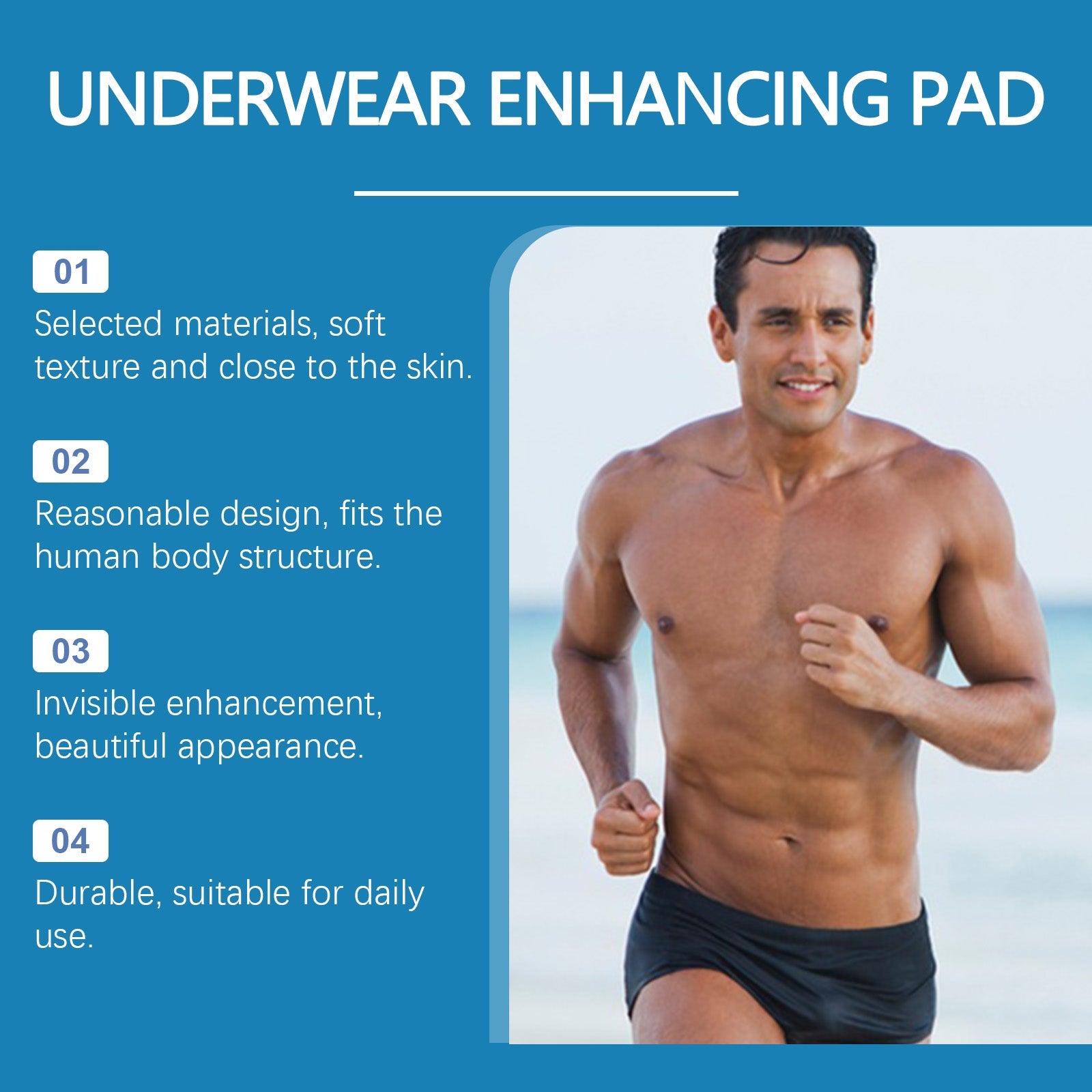 North Moon Men's Body Care Pad Men's Body Care Breathable Anti-Wear Comfortable Material Care Pad