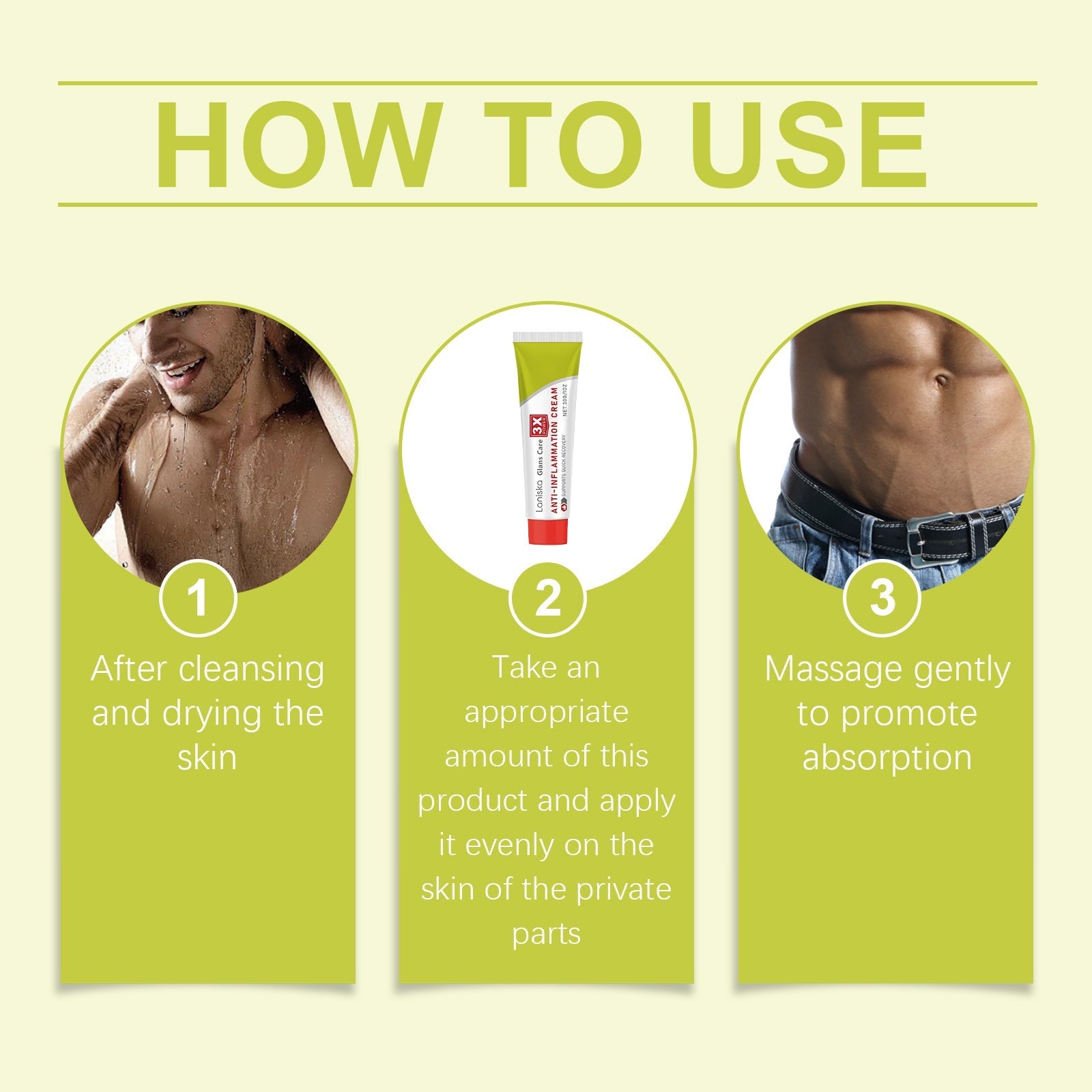 Laniska Men's Care Cream Men's daily care to relieve discomfort, moisturize and nourish skin repair cream