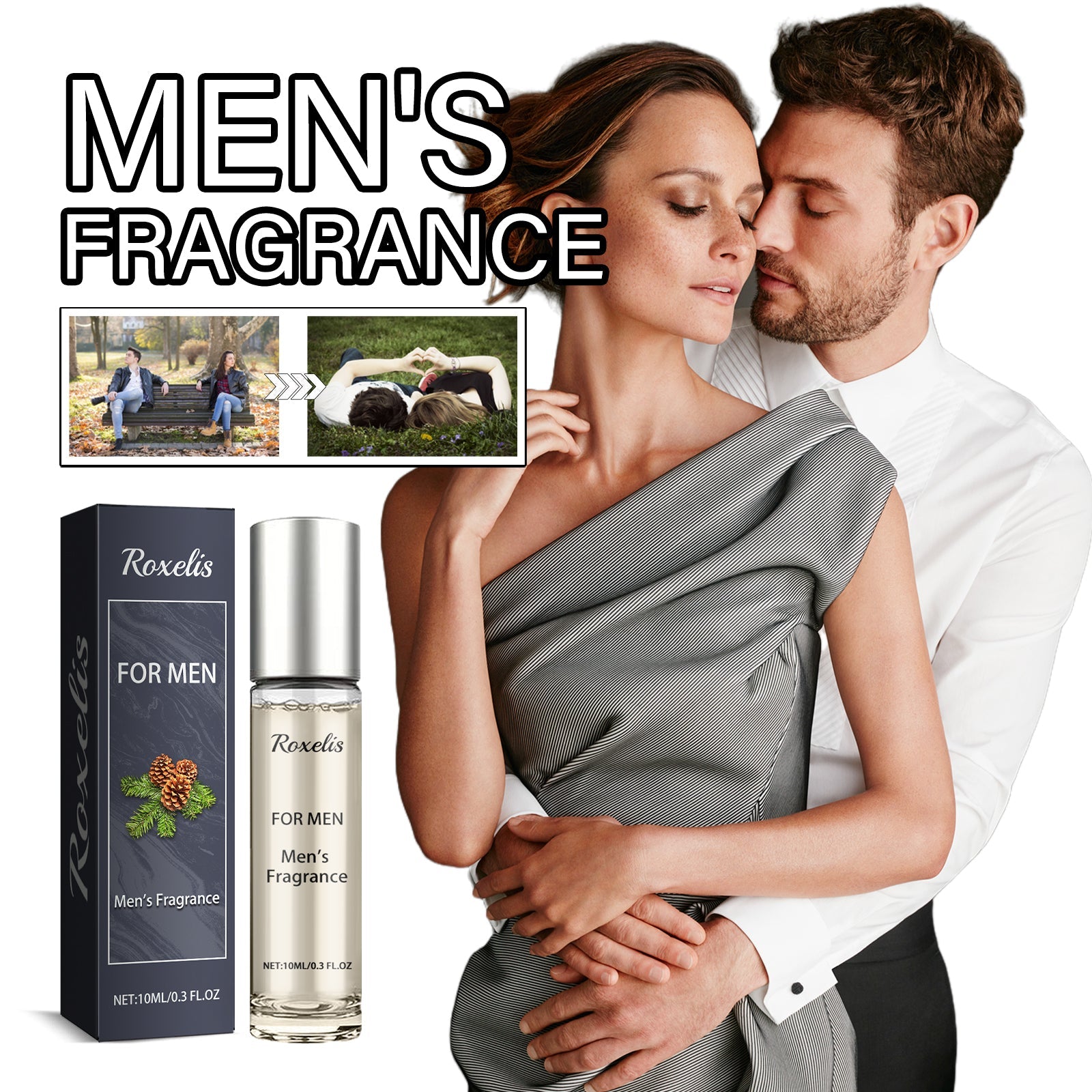 Roxelis Men's Perfume Natural Fresh Light Fragrance Long-lasting Scent Niche Couple Date Portable Atmosphere Perfume