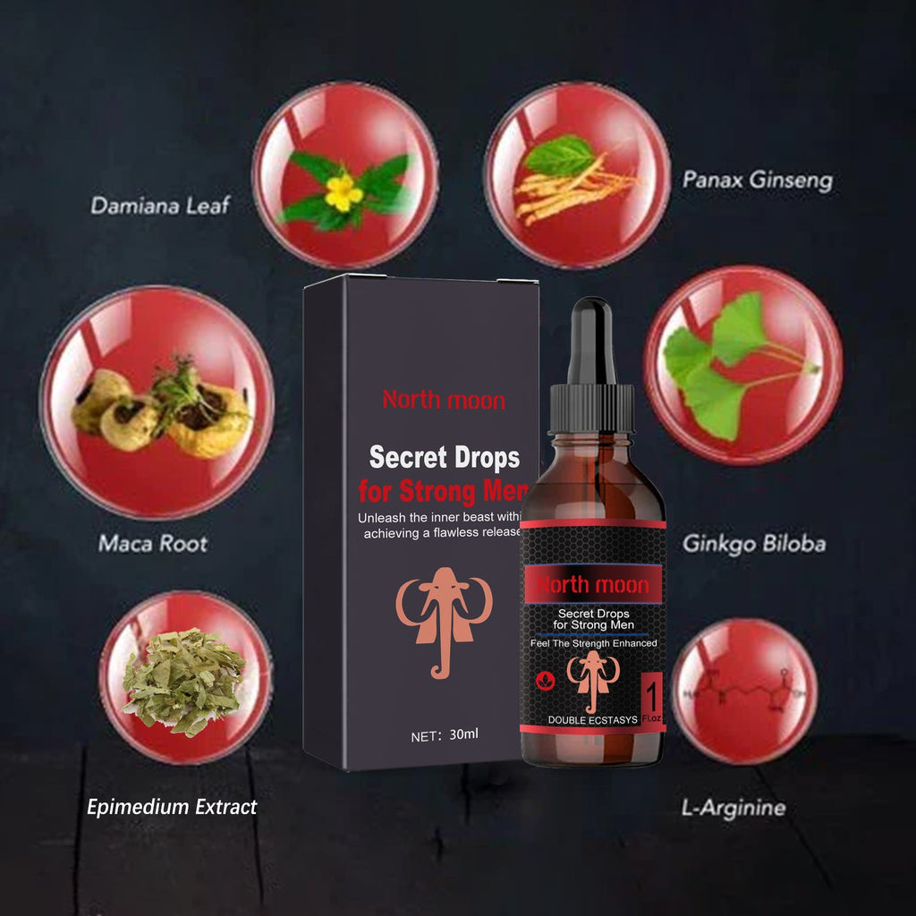 North Moon Men's Care Drops Men's Body Care Strong Vitality Body and Mind Relaxation Massage Essential Oil